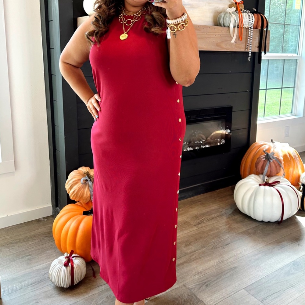 Entro Red Sleeveless Dress